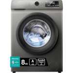 Hisense 8kg Front Loader Washing Machine 1200 RPM, 15 Wash Programs,  WFQP8014EVMT  -  Grey (2YR WRTY)
