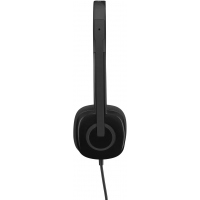 Logitech 3.5 mm Analog Stereo Headset H151 with Boom Microphone - Black