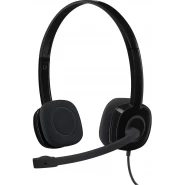 Logitech 3.5 mm Analog Stereo Headset H151 with Boom Microphone – Black Headphones TilyExpress 2
