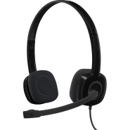 Logitech 3.5 mm Analog Stereo Headset H151 with Boom Microphone - Black