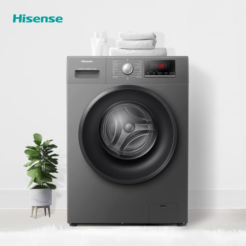 Hisense 8kg Front Loader Washing Machine 1200 RPM, 15 Wash Programs, WFQP8014EVMT - Grey