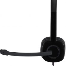 Logitech 3.5 mm Analog Stereo Headset H151 with Boom Microphone - Black