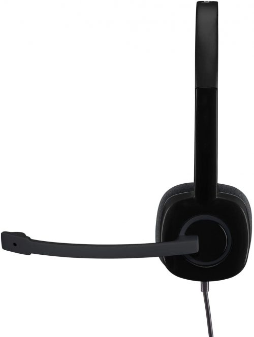 Logitech 3.5 mm Analog Stereo Headset H151 with Boom Microphone - Black