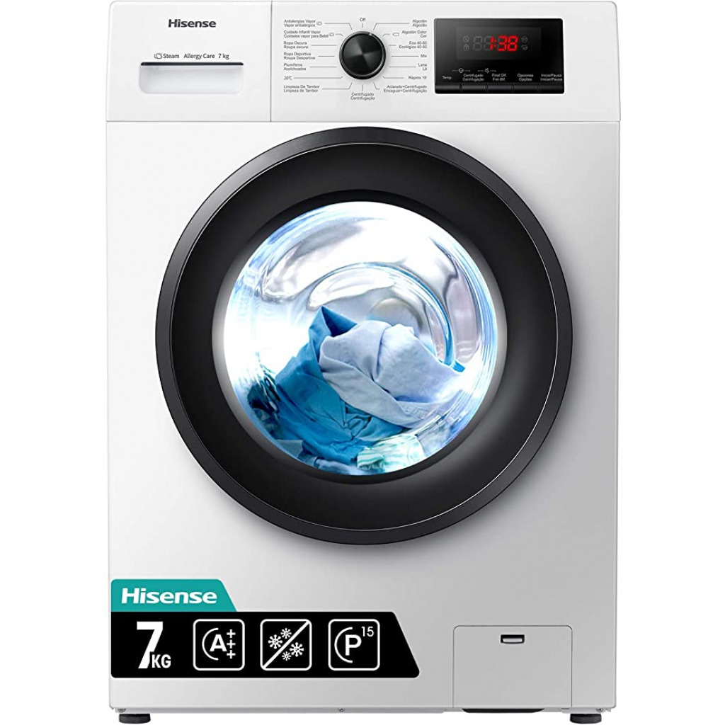 Hisense 7kg  Front Loader Washing Machine WFHV7012S – Grey Black Friday TilyExpress