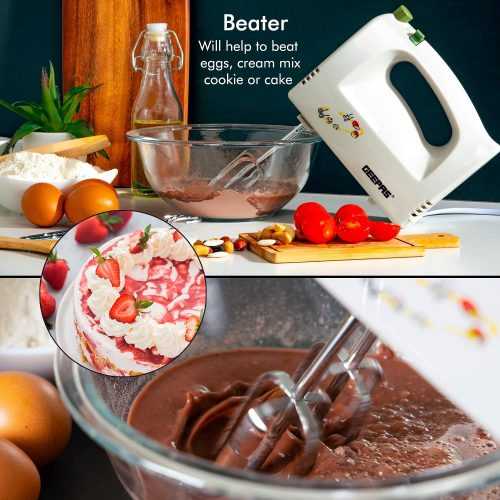 Geepas GHB2002 Stand Mixer With Stand Bowl (white)