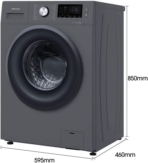 Hisense 7kg Front Loader Washing Machine, 1200 RPM WFQP7012EVMT - Grey