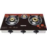 Geepas 8 MM Tempered Glass 3 Burner Gas Cooker Gas Cook Tops TilyExpress