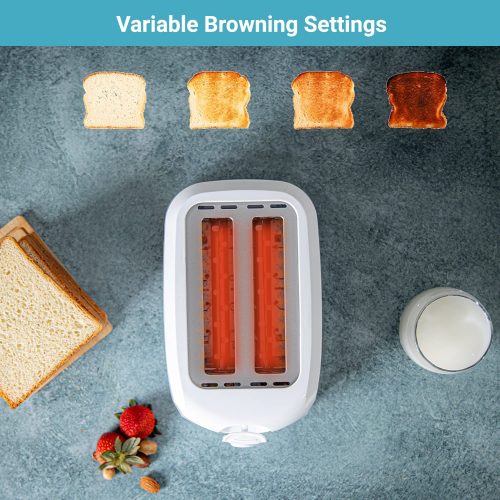 Geepas Bread Toaster, White, GBT36515