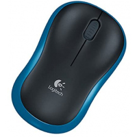 Logitech M186 Wireless Mouse with USB Receiver - Blue
