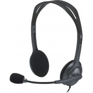 Logitech H111 Wired On Ear Headphones With Mic Black Headphones