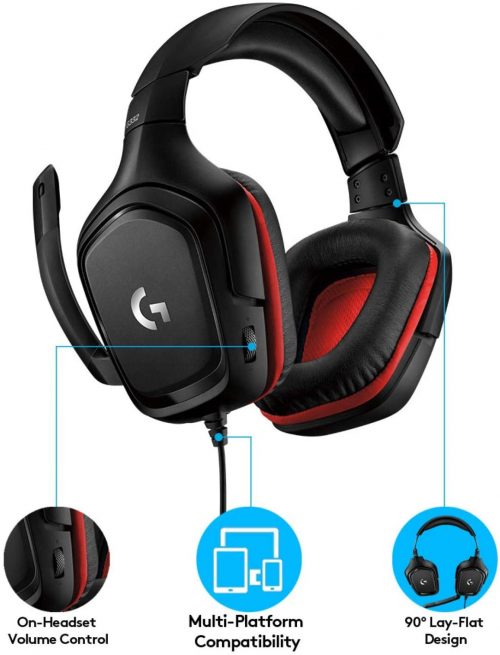 Logitech G332 Wired Gaming Headset - Black