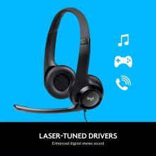 Logitech H390 Wired Headset, Stereo Headphones with Noise-Cancelling Microphone Headphones TilyExpress
