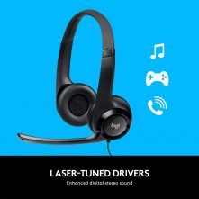 Logitech H390 Wired Headset, Stereo Headphones with Noise-Cancelling Microphone