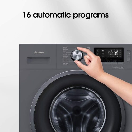 Hisense 7kg  Front Loader Washing Machine WFHV7012S – Grey Black Friday TilyExpress 7