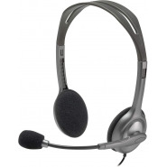 Logitech Stereo Headset H110, Standard Packaging, Silver Headphones