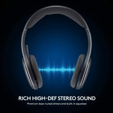 Logitech H800 Bluetooth Wireless Headset with Mic for PC, Tablets and Smartphones, Black Headphones TilyExpress