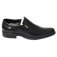 New Men's Front Pointed Leather Gentle Formal Shoes - Black