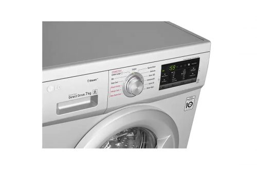 LG FH2G7QDY5 7KG Steam Washing Machine Silver Knob