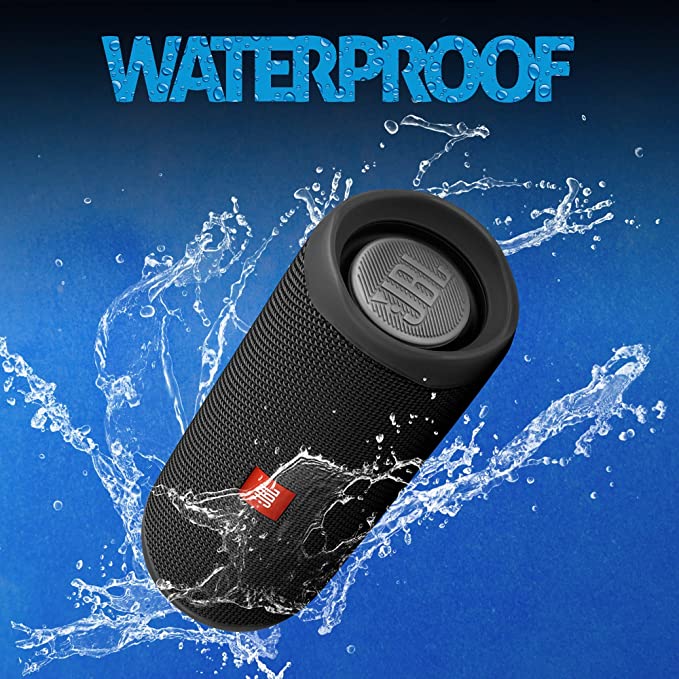 JBL Flip 5, IPX7 Waterproof Portable Wireless Bluetooth Speaker, Signature Sound With Bass Radiator - Black TilyExpress Uganda