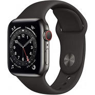 New Apple Watch Series 6 (GPS + Cellular, 40mm) – Graphite Stainless Steel Case with Black Sport Band Smart Watches TilyExpress 2