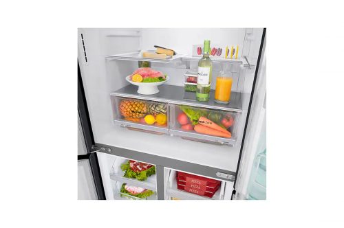 LG 570-Litres Fridge GC-X22FTQKL; Net 426(L) | Slim French Door Fridge, with InstaView Door-In-Door™, Frost Free Side By Side Refrigerator - Black