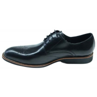 Men’s Formal Shinny Paforated Gentle Shoes – Black Men's Oxfords TilyExpress 5