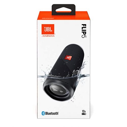 JBL Flip 5, IPX7 Waterproof Portable Wireless Bluetooth Speaker, Signature Sound With Powerful Bass Radiator - Black