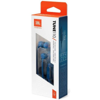 JBL T110 Headsets, Wired Universal In-Ear Headphone with Remote Control and Microphone - Blue