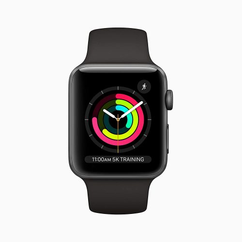 New Apple Watch Series 3 (GPS, 42mm) - Space Grey Aluminium Case with Black Sport Band