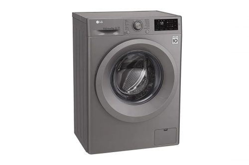 LG F2J5NNP7S Front Load Washer, 6 Kg, 6 Motion Direct Drive, Add Item, ThinQ Washing Machine - Silver