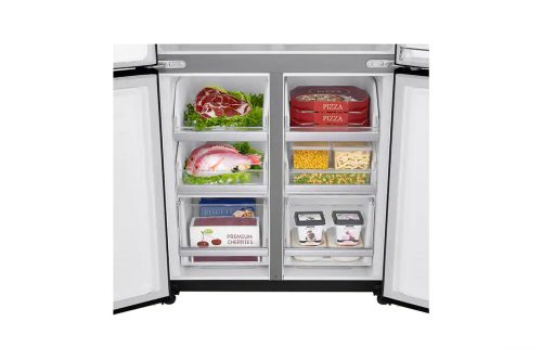 LG 570-Litres Fridge GC-X22FTQKL; Net 426(L) | Slim French Door Fridge, with InstaView Door-In-Door™, Frost Free Side By Side Refrigerator - Black