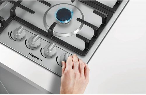 Hisense 60cm 4 Gas Cooker Hob - Stainless Steel