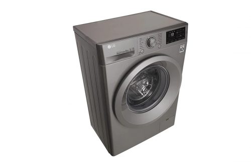 LG F2J5NNP7S Front Load Washer, 6 Kg, 6 Motion Direct Drive, Add Item, ThinQ Washing Machine - Silver