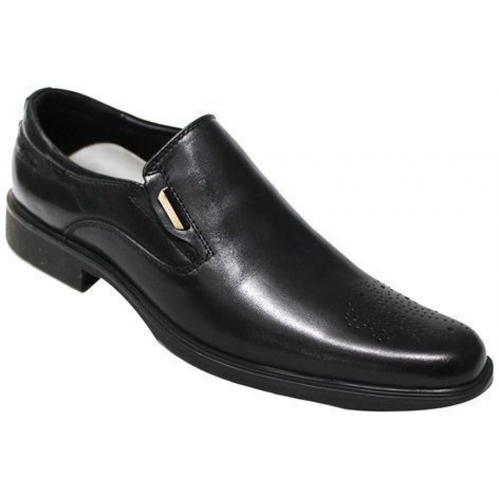 New Men's Front Pointed Leather Gentle Formal Shoes - Black