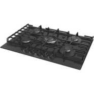Hisense GG773BUK 75cm 5 Gas Burner on Tempered Glass Hob Cooker - Black