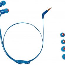 JBL T110 Headsets, Wired Universal In-Ear Headphone with Remote Control and Microphone - Blue