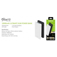 Oraimo Toast 10 10,000mAh Ultimate Slim Fast Charging Power Bank - Black