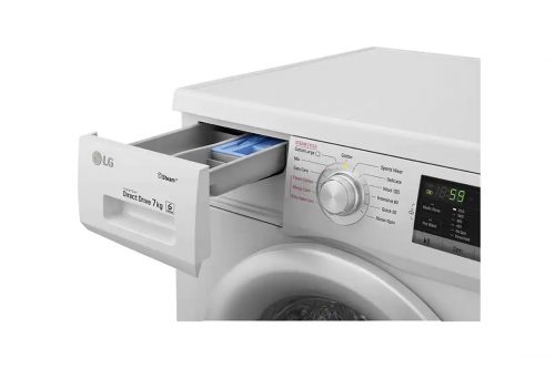 LG FH2G7QDY5 7KG Steam Washing Machine Silver Knob