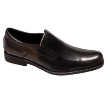 Men's Leather Designer Front Pointed Gentle Shoes - Black