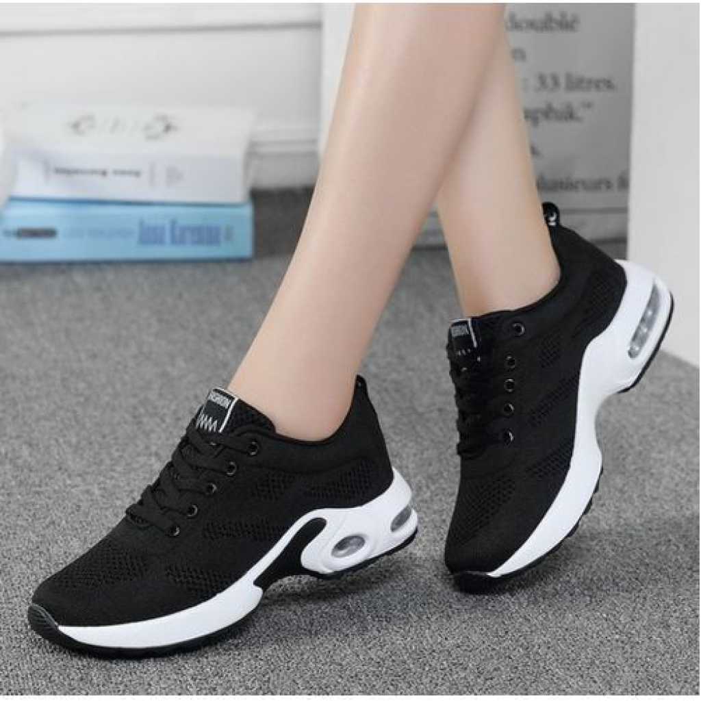 Unisex Sports Sneakers – Black/White Men's Fashion Sneakers TilyExpress