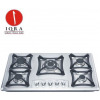 IQRA Built-in Gas Hob IQ-KH5207SS, 90x60cm, 5 Multipool Gas Burners, Auto Ignition, Flame Failure Device, Cast Iron Pan Supports - Stainless Steel