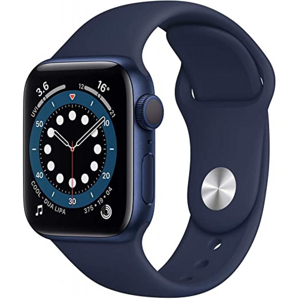 New Apple Watch Series 6 (GPS, 40mm) - Blue Aluminium Case with Deep Navy Sport Band
