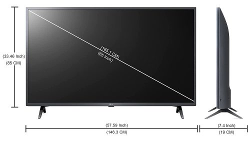 LG 65 inches 4K Ultra HD Smart LED TV  (Rocky Black)