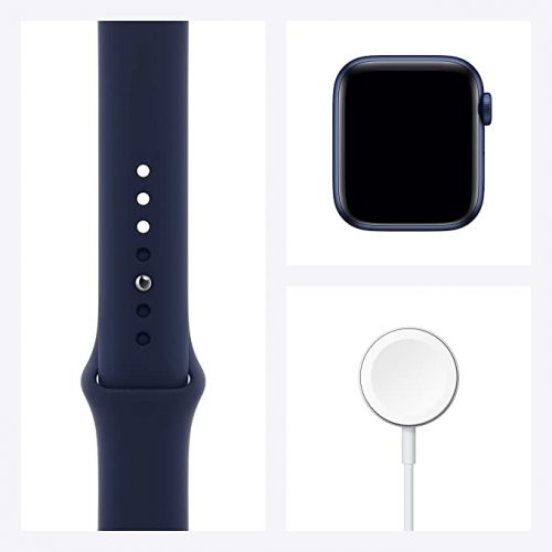 New Apple Watch Series 6 (GPS, 40mm) - Blue Aluminium Case with Deep Navy Sport Band