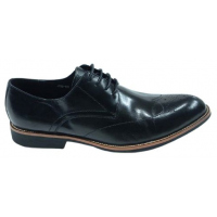 Men’s Formal Shinny Paforated Gentle Shoes – Black Men's Oxfords TilyExpress 3