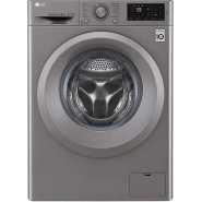 LG F2J5NNP7S Front Load Washer, 6 Kg, 6 Motion Direct Drive, Add Item, ThinQ Washing Machine - Silver