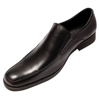 Men's Leather Designer Front Pointed Gentle Shoes - Black