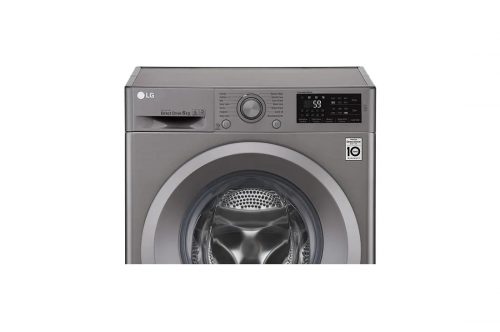 LG F2J5NNP7S Front Load Washer, 6 Kg, 6 Motion Direct Drive, Add Item, ThinQ Washing Machine - Silver