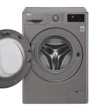 LG F2J5NNP7S Front Load Washer, 6 Kg, 6 Motion Direct Drive, Add Item, ThinQ Washing Machine - Silver