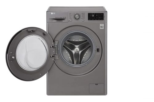 LG F2J5NNP7S Front Load Washer, 6 Kg, 6 Motion Direct Drive, Add Item, ThinQ Washing Machine - Silver